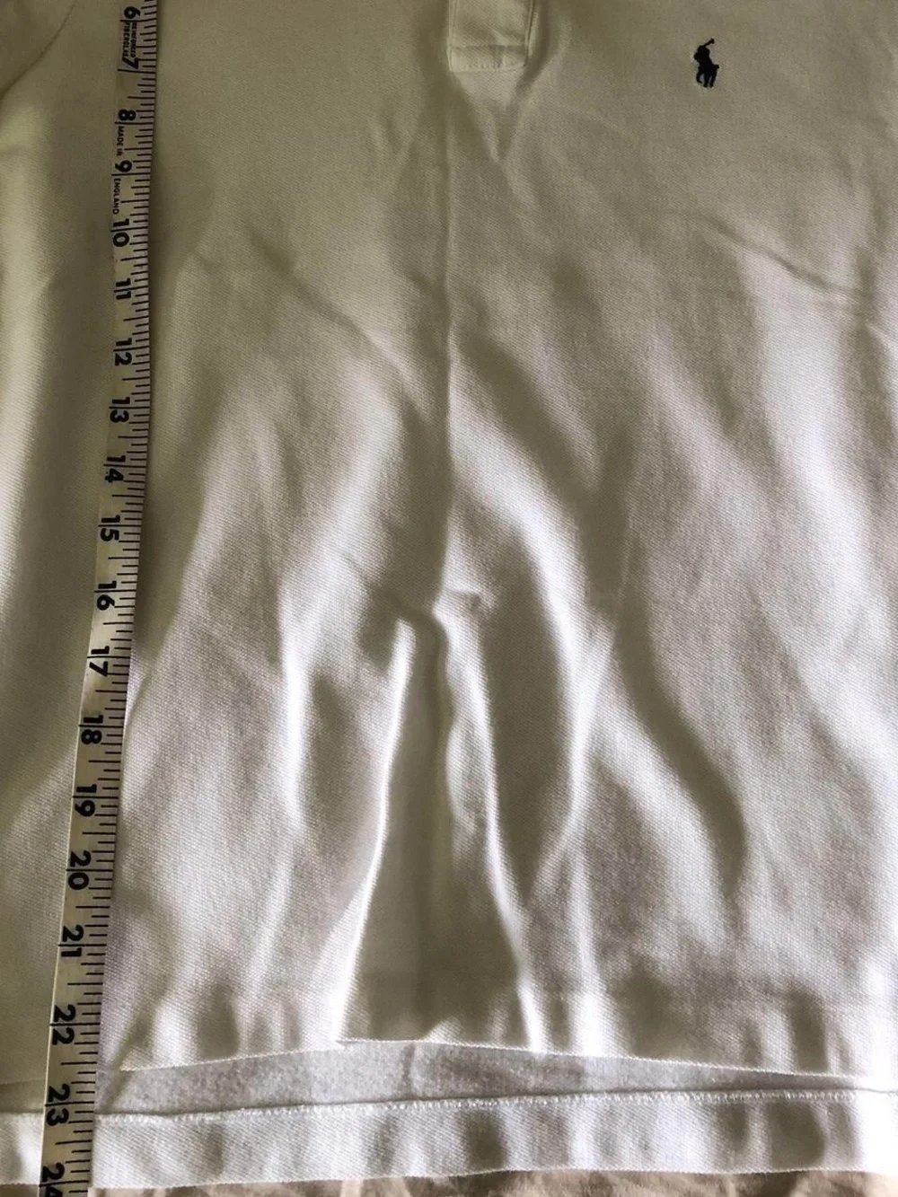 Ralph Lauren White Polo with Navy Pony Logo